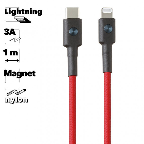 USB-C Кабель Xiaomi ZMI Apple Lightning MFi AL873K 100 cm (красный)