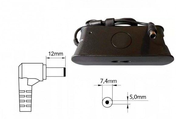 Оригинальная зарядка (блок питания) для ноутбуков Dell Latitude D800, X300, ADP90-VH B, 90W, штекер 7.4x5.0 мм