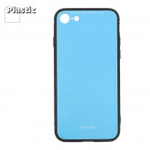 Защитная крышка "LP" для Apple iPhone 7, 8 "Glass Case", голубое стекло (коробка)