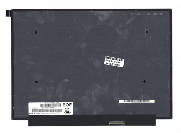Матрица NE135FBM-N41, 13.5", FFS, 2256x1504, 40 pin, LED, Slim (тонкая), разъём справа, глянцевая