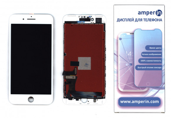 Дисплей Amperin для Apple iPhone 7 Plus в сборе с тачскрином (IPS) белый Дисплей Amperin для Apple iPhone 7 Plus в сборе с тачскрином (IPS) белый