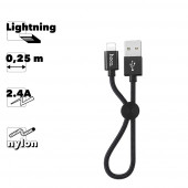 USB кабель Hoco X35 Premium Charging Data Cable For Lightning, 0.25 м, черный USB кабель Hoco X35 Premium Charging Data Cable For Lightning, 0.25 м, черный