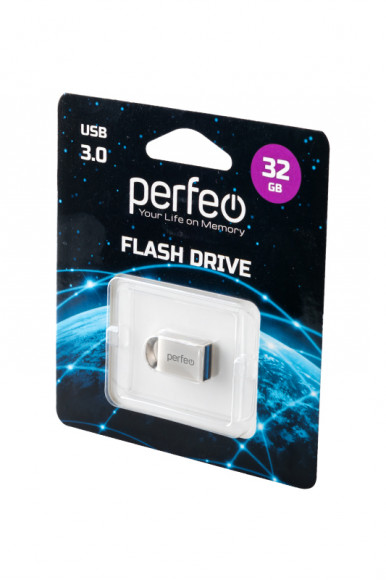 PERFEO PF-M11MS032 USB 3.0 32GB M11 серебряный BL1