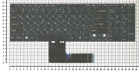 Клавиатура для ноутбука Sony FIT 15 SVF15, черная с подсветкой Клавиатура для ноутбука Sony FIT 15 SVF15, черная с подсветкой
