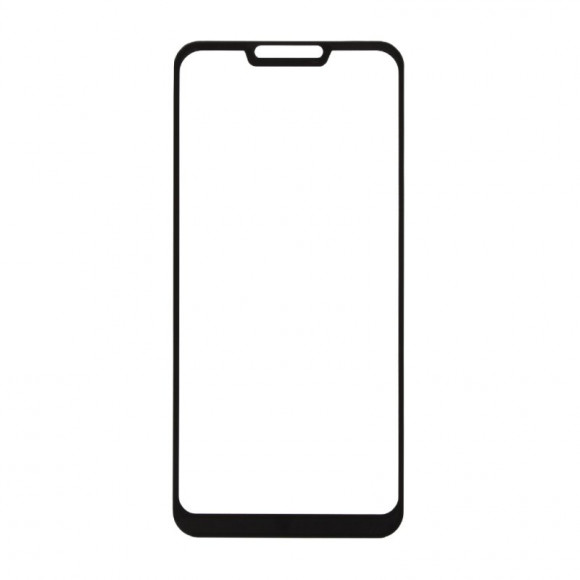 Защитное стекло "LP" для Asus ZenFone Max M2 (ZB632KL) Thin Frame Full Glue с рамкой 0.33 мм, 2.5D, 9H, черное