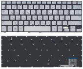 Клавиатура для ноутбука Samsung 740U3E NP740U3E, серебристая Клавиатура для ноутбука Samsung 740U3E NP740U3E, серебристая