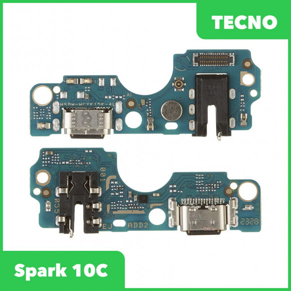 Системный разъем (разъем зарядки) для Tecno Spark 10C (KI5M), микрофон