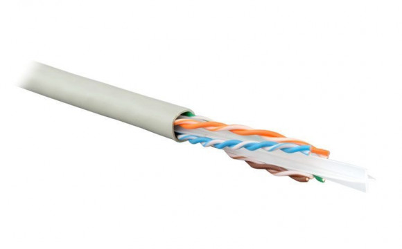 Кабель UTP, 4 пары, Кат. 6, LSZH, серый, 305м в кат., LANMASTER LAN-6EUTP-LSZH-GY
