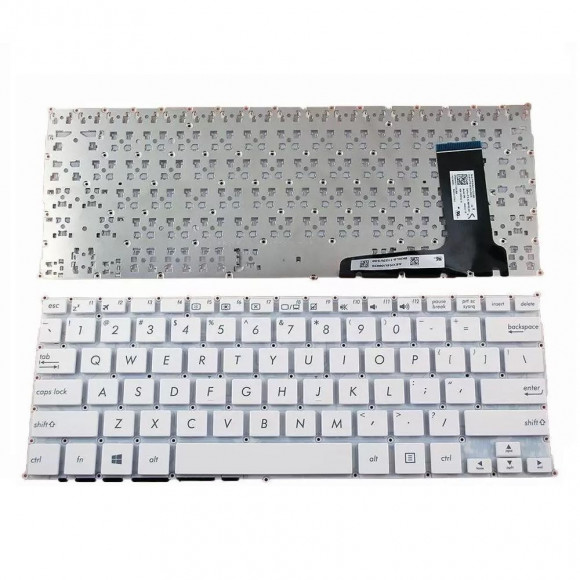 Клавиатура для ноутбука Asus X201, X201E, X202, X202E, S200, S200E белая