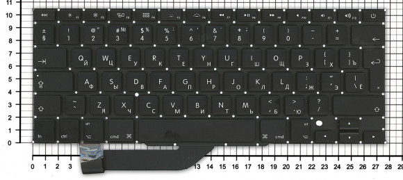 Клавиатура для ноутбука Apple MacBook Pro A1398, большой Enter