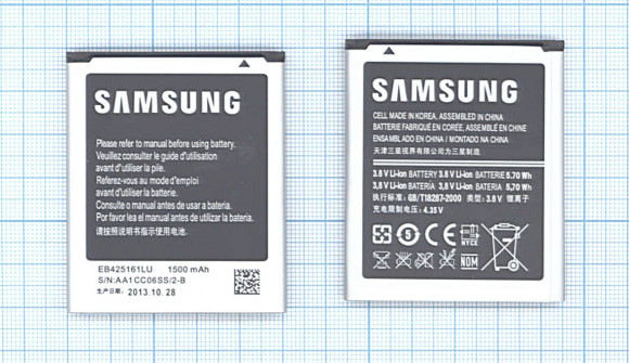 Аккумулятор EB425161LU для Samsung Galaxy S3 Mini i8190, 3.8В 5.70Wh
