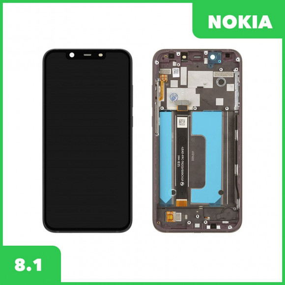 LCD дисплей для Nokia 8.1 (TA-1119) в сборе с тачскрином (черный)