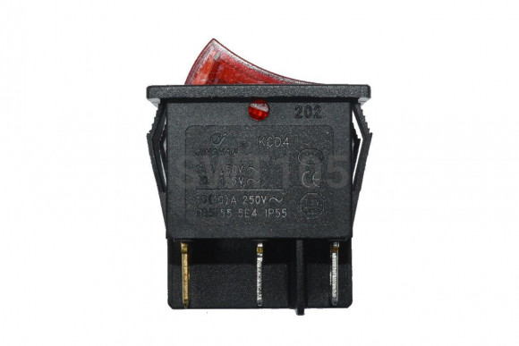 Выключатель для водонагревателя, двухклавишный, с индикаторной лампой, 15А, 250В Выключатель для водонагревателя, двухклавишный, с индикаторной лампой, 15А, 250В