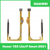 Шлейф для Huawei Honor 10X Lite, P Smart 2021 (DNN-LX9, PPA-LX1) сканер отпечатка пальцев (черный)