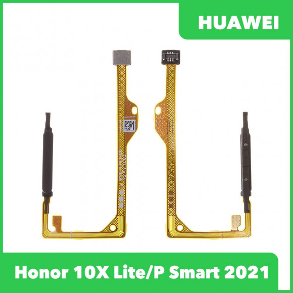 Шлейф для Huawei Honor 10X Lite, P Smart 2021 (DNN-LX9, PPA-LX1) сканер отпечатка пальцев (черный)