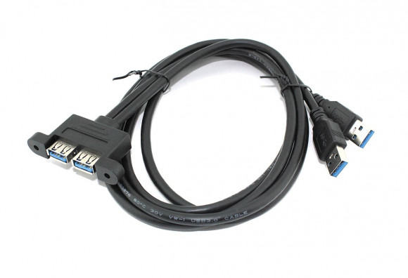 Кабель USB 2.0 для монтажа на корпус 100 см