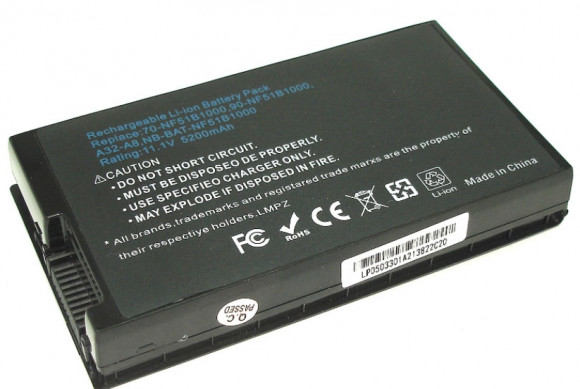 Аккумулятор (батарея) для ноутбука Asus A8, F8, F50, F80 (A32-A8) 11.1V 5200mAh Аккумулятор (батарея) для ноутбука Asus A8, F8, F50, F80 (A32-A8) 11.1V 5200mAh