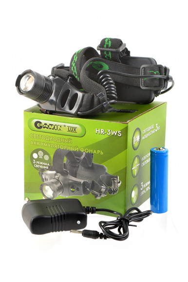 Фонарик GARIN LUX HR-3WS налобный