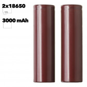 Аккумулятор высокотоковый LG HG2 18650 (3000mAh) для электронных сигарет упаковка 2 шт. Аккумулятор высокотоковый LG HG2 18650 (3000mAh) для электронных сигарет упаковка 2 шт.