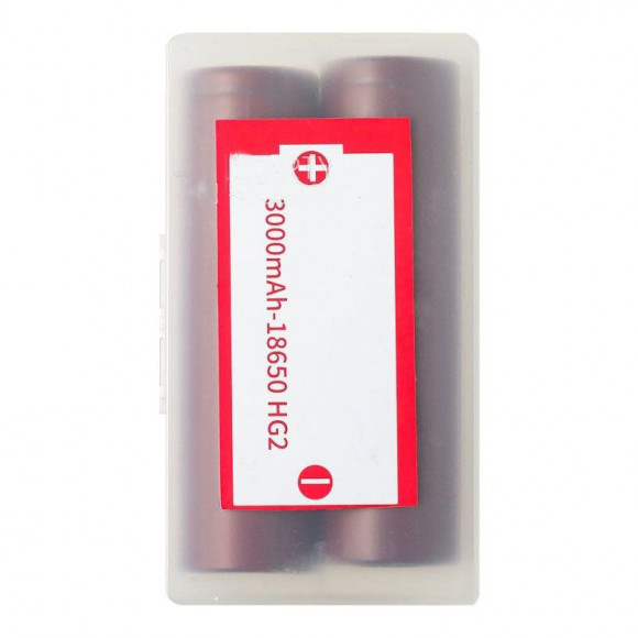 Аккумулятор высокотоковый LG HG2 18650 (3000mAh) для электронных сигарет упаковка 2 шт. Аккумулятор высокотоковый LG HG2 18650 (3000mAh) для электронных сигарет упаковка 2 шт.