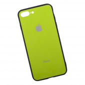 Защитная крышка для Apple iPhone 8 Plus, 7 Plus глянцевая защита от царапин, салатовая (блистер)