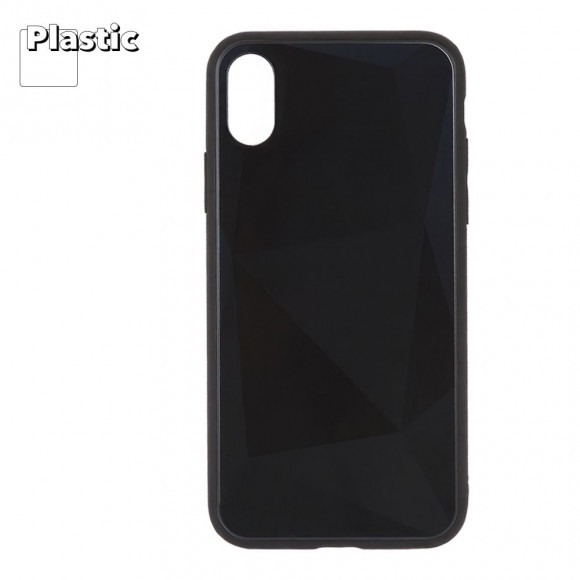 Защитная крышка "LP" для Apple iPhone X "Diamond Glass Case", черный бриллиант (коробка)