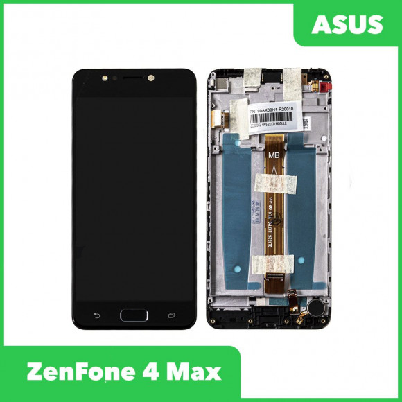LCD дисплей для Asus ZenFone 4 Max (ZC520KL) в сборе с тачскрином в рамке, 100% оригинал (черный)