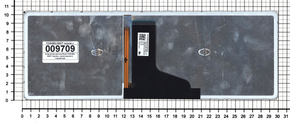 Клавиатура для ноутбука Toshiba M40T, черная с серой рамкой и подсветкой