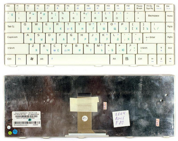 Клавиатура для ноутбука Asus F80, F80S, F80CR, F80Q, F80L Клавиатура для ноутбука Asus F80, F80S, F80CR, F80Q, F80L