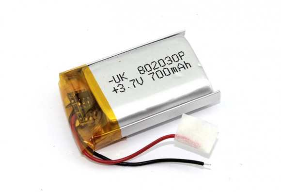 Аккумуляторная батарея Li-Pol (8x20x30мм), 2pin, 3.7В, 700мАч