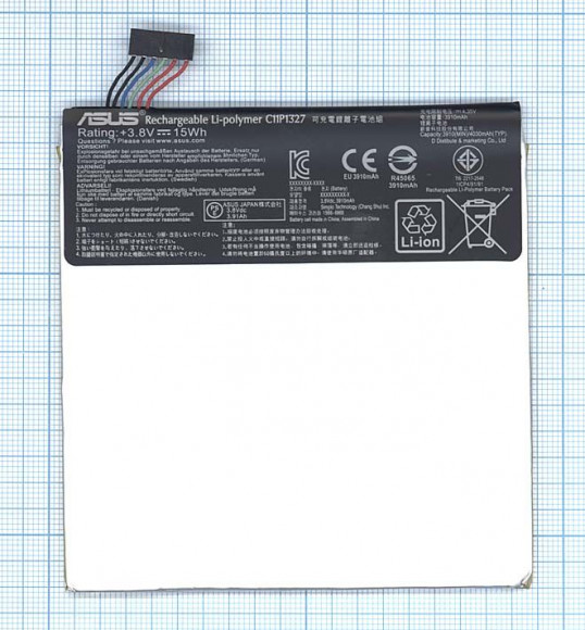Аккумуляторная батарея C11P1327 для Asus MeMO Pad 7 (ME170C), 3.8В 15Wh