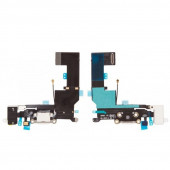 Разъем зарядки для телефона iPhone SE (черный) и разъемом гарнитуры, микрофоном Разъем зарядки для телефона iPhone SE (черный) и разъемом гарнитуры, микрофоном