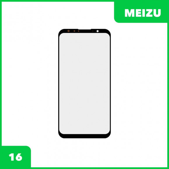 Стекло для переклейки дисплея Meizu 16, черный