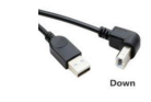 Кабель USB 2.0 на USB-B угол вниз 3 м