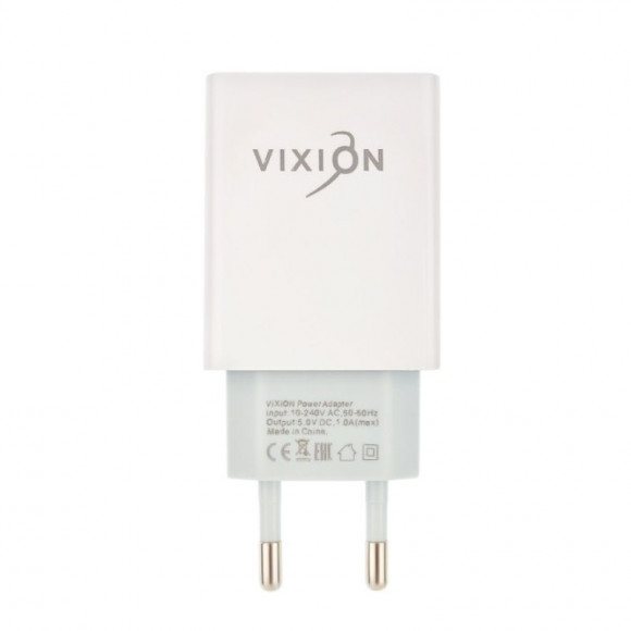 Сетевое зарядное устройство L4 (1-USB, 1A), белый (Vixion) Сетевое зарядное устройство L4 (1-USB, 1A), белый (Vixion)