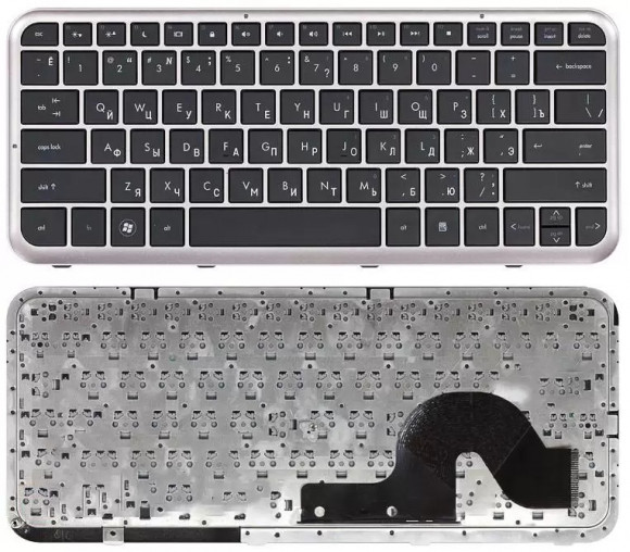 Клавиатура для ноутбука HP Pavilion DM3 DM3-1000, черная с бронзовой рамкой