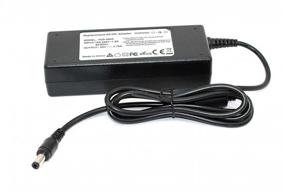 Блок питания для монитора и телевизора LCD, 24В, 3.75A, 90Вт, 5.5х2.5мм (OEM)