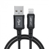 Кабель USB ACEFAST C4-02 для Lightning, 2.4А, длина 1.8м, черный Кабель USB ACEFAST C4-02 для Lightning, 2.4А, длина 1.8м, черный