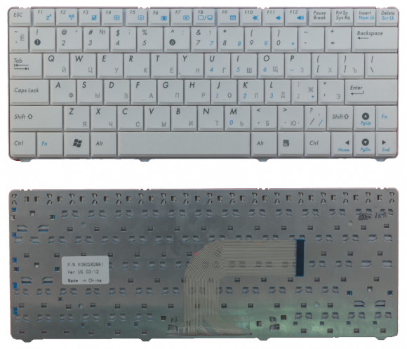 Клавиатура нeтбука ASUS Eee PC 1101HA белая