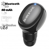 Bluetooth гарнитура BOROFONE BC34 Mikey BT 5.0, моно, внутриканальная (черный)