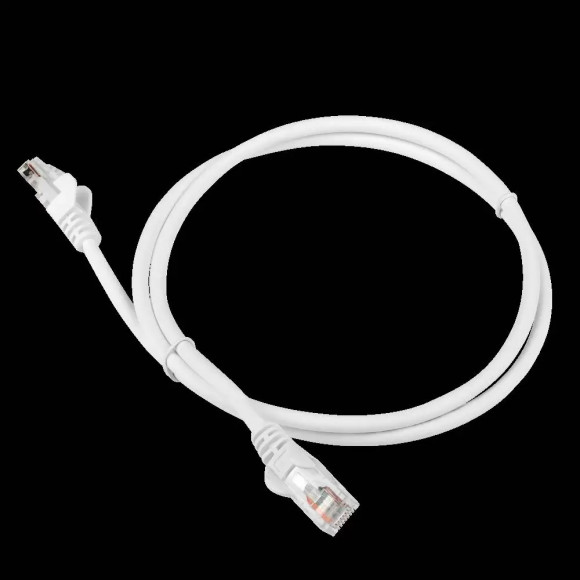 Патч-корд RJ45 - RJ45, 4 пары, UTP, категория 6, 0.5 м, белый, LSZH, LANMASTER, LAN-PC45/U6-0.5-WH