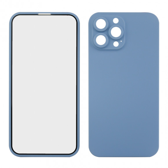Защита 360° стекло + чехол для Apple iPhone 13 Pro Max, голубой