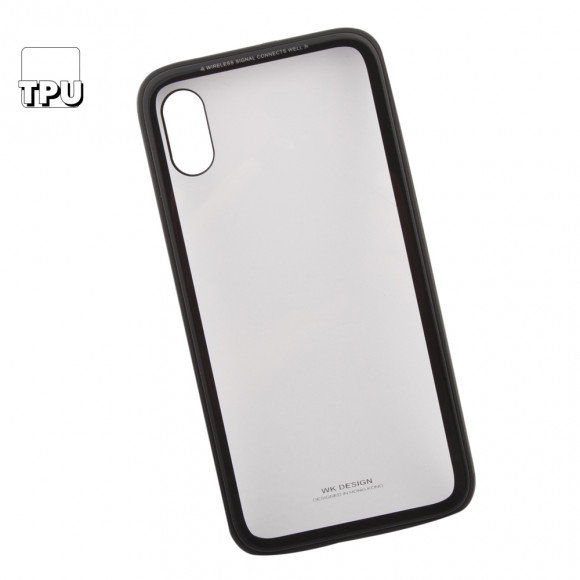 Чехол для Apple iPhone X WK-Kingkong Series Glass Case пластик, черный