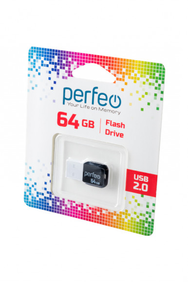 PERFEO PF-M02W064 USB 64GB M02 черный BL1