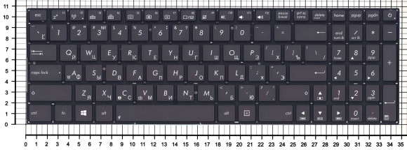 Клавиатура для ноутбука Asus UX52, черная