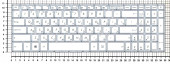 Клавиатура для ноутбука Asus VivoBook 17 X705U, белая Клавиатура для ноутбука Asus VivoBook 17 X705U, белая