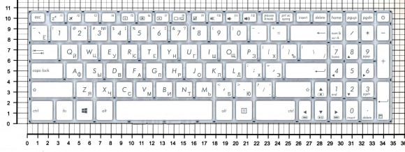 Клавиатура для ноутбука Asus VivoBook 17 X705U, белая