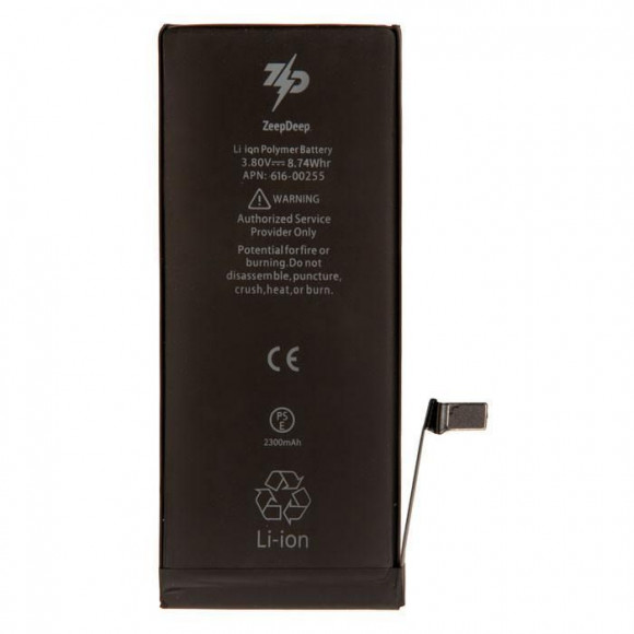 Аккумулятор для телефона iPhone 7 ZeepDeep +17% увеличенной емкости: батарея 2300 mAh, монтажные стикеры, прокладка дисплея