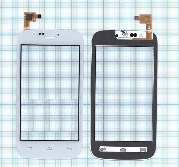 Сенсорное стекло (тачскрин) для Explay A400, белый Сенсорное стекло (тачскрин) для Explay A400, белый