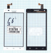 Сенсорное стекло (тачскрин) для Huawei Ascend G6, белый